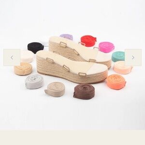 Women's Boho Row interchangeable Platform Sandal (13 different laces)